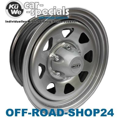 STAHL-Felgen 7x16 ET24 DOTZ "DAKAR" Silber - FORD RANGER Typ: 2AB - mit ABE (4 S