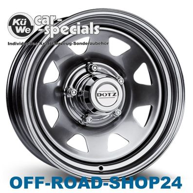 STAHL-Felgen 7x16 ET13 DOTZ DAKAR Silber OPEL Frontera B Typ: 6AVF/6AZC mit ABE