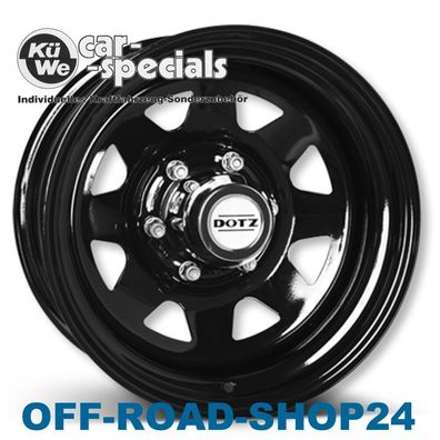 STAHL-Felgen 7x16 ET36 DOTZ DAKAR Schwarz ISUZU Trooper- OPEL Monterey Typ: UBS
