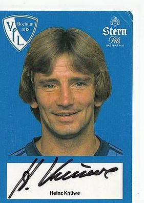 Heinz Knüwe VFL Bochum 1982-83 Autogrammkarte + A40297