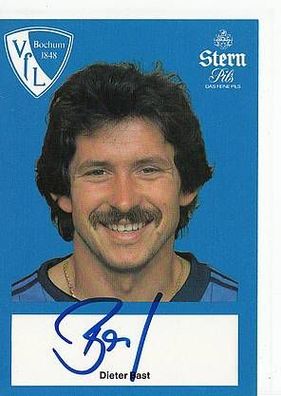 Dieter Bast VFL Bochum 1982-83 Autogrammkarte + A40290