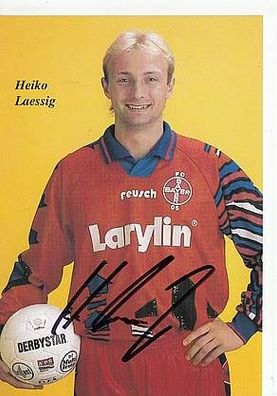 Heiko Laessig Bayer Uerdingen 1994-95 Autogrammkarte + A40838