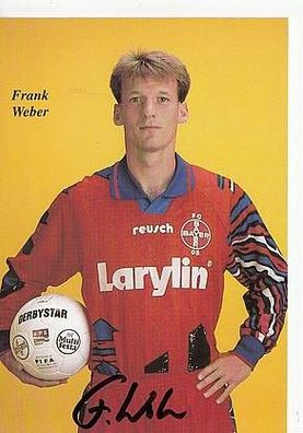 Frank Weber Bayer Uerdingen 1994-95 Autogrammkarte + A40839
