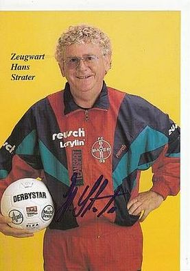 Hans Strater Bayer Uerdingen 1994-95 Autogrammkarte + A40845