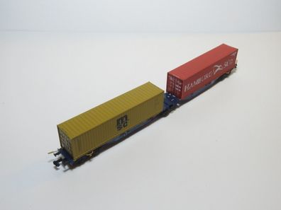 Fleischmann 8253 - Containertragwagen Msc - Hamburg Süd - Spur N - 1:160 - Nr. 575