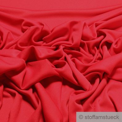 Stoff Polyester Elastan Interlock Jersey rot leicht bi-elastisch fließend