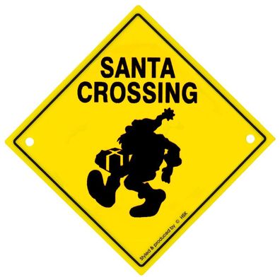 Adventure-Schild incl. 2 Saugnäpfe Hinweisschild Santa Crossing 309130/1 Gr. ca. 22,