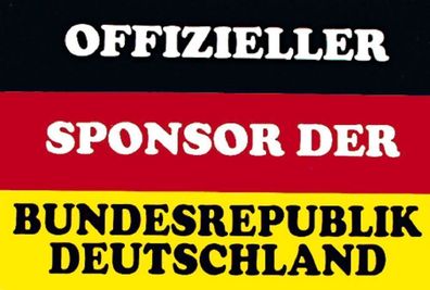 Auto-Aufkleber Hinweisschild - Offizieller Sponsor der Bundesrepublik Deutschland - G