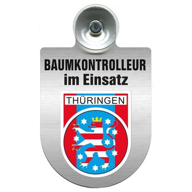 Einsatzschild mit Saugnapf Baumkontrolleur im Einsatz 393806 Region Thüringen