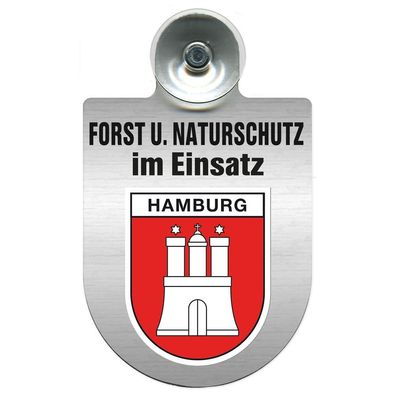 Einsatzschild mit Saugnapf Forst u. Naturschutz im Einsatz 393813 Region Hamburg