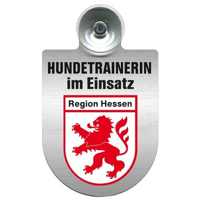 Einsatzschild mit Saugnapf Hundetrainerin im Einsatz 309379/1 Region Hessen