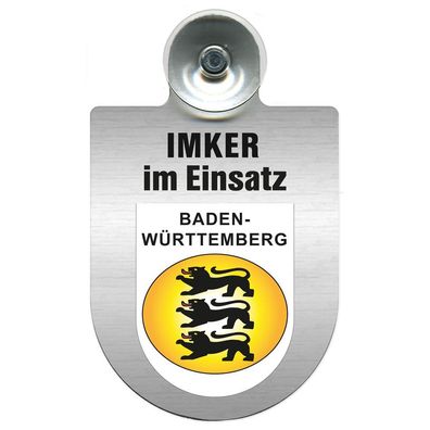 Einsatzschild mit Saugnapf Imker im Einsatz 309382 Region Baden-Württemberg