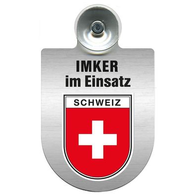 Einsatzschild mit Saugnapf Imker im Einsatz 309382 Region Schweiz