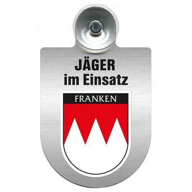 Einsatzschild mit Saugnapf Jäger im Einsatz 393821 Region Franken