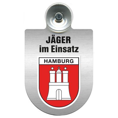Einsatzschild mit Saugnapf Jäger im Einsatz 393821 Region Hamburg