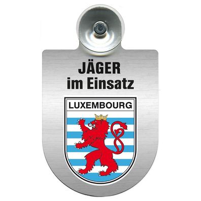 Einsatzschild mit Saugnapf Jäger im Einsatz 393821 Region Luxembourg