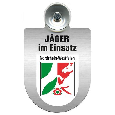 Einsatzschild mit Saugnapf Jäger im Einsatz 393821 Region Nordrhein-Westfalen