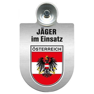 Einsatzschild mit Saugnapf Jäger im Einsatz 393821 Region Österreich