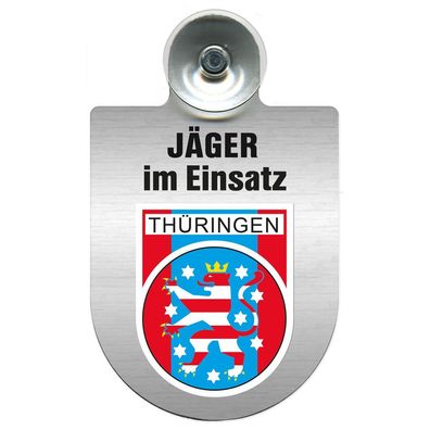 Einsatzschild mit Saugnapf Jäger im Einsatz 393821 Region Thüringen
