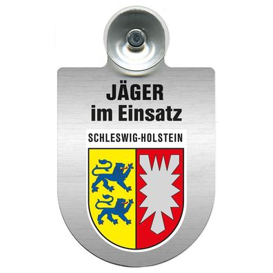 Einsatzschild mit Saugnapf Jäger im Einsatz 393821 Region Schleswig-Holstein