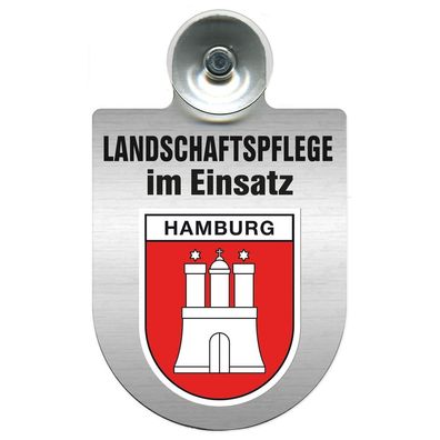 Einsatzschild mit Saugnapf Landschaftspflege im Einsatz 393823 Region Hamburg