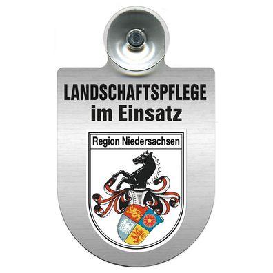 Einsatzschild mit Saugnapf Landschaftspflege im Einsatz 393823 Region Niedersachsen