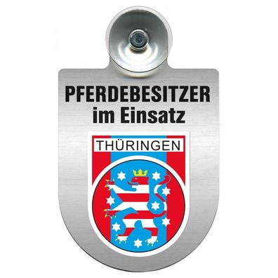 Einsatzschild mit Saugnapf Pferdebesitzer im Einsatz 393830 Region Thüringen