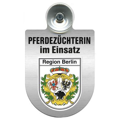Einsatzschild mit Saugnapf Pferdezüchterin im Einsatz 393832 Region Berlin