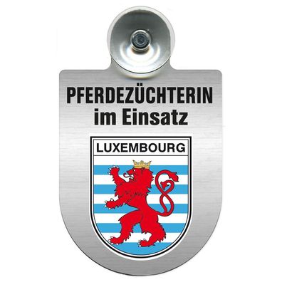 Einsatzschild mit Saugnapf Pferdezüchterin im Einsatz 393832 Region Luxembourg