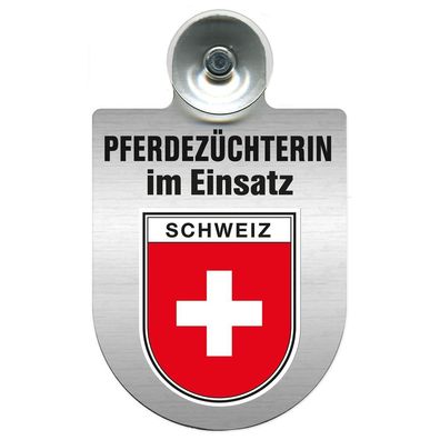 Einsatzschild mit Saugnapf Pferdezüchterin im Einsatz 393832 Region Schweiz