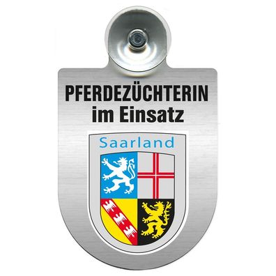 Einsatzschild mit Saugnapf Pferdezüchterin im Einsatz 393832 Region Saarland