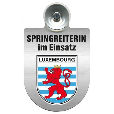 Einsatzschild mit Saugnapf Springreiterin im Einsatz 393836 Region Luxembourg