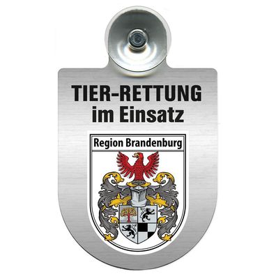 Einsatzschild mit Saugnapf Tier Rettung im Einsatz 393839 Region Brandenburg