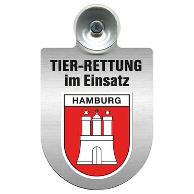 Einsatzschild mit Saugnapf Tier Rettung im Einsatz 393839 Region Hamburg