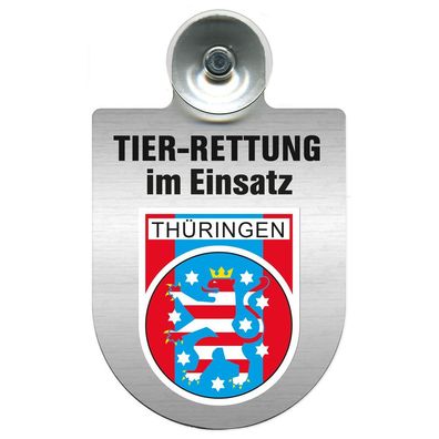 Einsatzschild mit Saugnapf Tier Rettung im Einsatz 393839 Region Thüringen