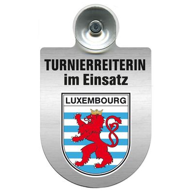 Einsatzschild mit Saugnapf Turnierreiterin im Einsatz 309478 Region Luxembourg