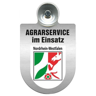 Einsatzschild für Windschutzscheibe incl. Saugnapf - Agrarservice im Einsatz - 30973