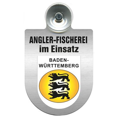 Einsatzschild Windschutzscheibe incl. Saugnapf - Angler-Fischerei im Einsatz - 309373