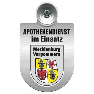 Einsatzschild Windschutzscheibe incl. Saugnapf - Apothekendienst im Einsatz - 309397-