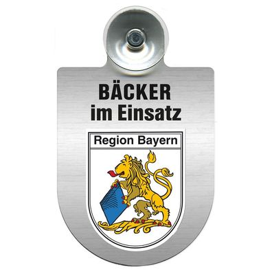 Einsatzschild Windschutzscheibe incl. Saugnapf - Bäcker im Einsatz - 309748 - Region