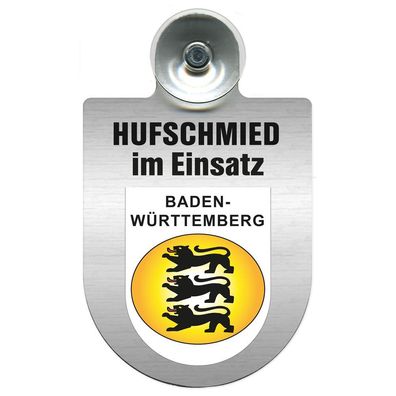 Einsatzschild Windschutzscheibe incl. Saugnapf - Hufschmied im Einsatz - 309391-1- Re
