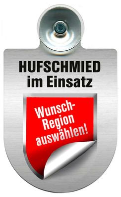 Einsatzschild Windschutzscheibe incl. Saugnapf - Hufschmied im Einsatz - 309391- - in
