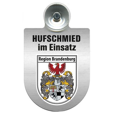 Einsatzschild Windschutzscheibe incl. Saugnapf - Hufschmied im Einsatz - 309391-4 - R