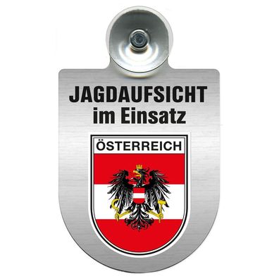 Einsatzschild Windschutzscheibe incl. Saugnapf - Jagdaufsicht im Einsatz - 309370-20