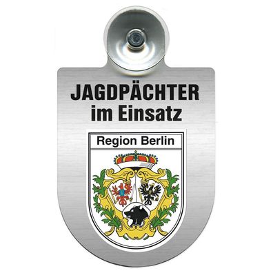 Einsatzschild Windschutzscheibe incl. Saugnapf - Jagdpächter im Einsatz - 09757 -