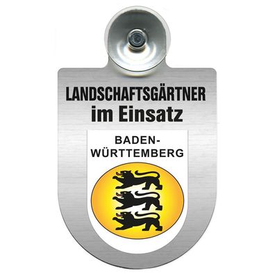 Einsatzschild Windschutzscheibe incl. Saugnapf - Landschaftsgärtner im Einsatz - 30