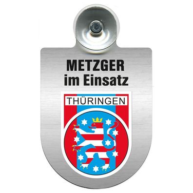 Einsatzschild Windschutzscheibe incl. Saugnapf - Metzger im Einsatz - 393825 - Region