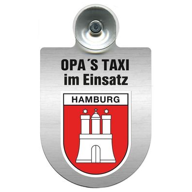 Einsatzschild Windschutzscheibe incl. Saugnapf - Opas Taxi im Einsatz - 309723 Region