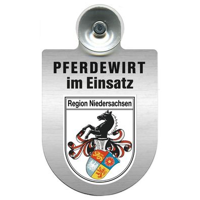 Einsatzschild Windschutzscheibe incl. Saugnapf - Pferdewirt im Einsatz - 309386-7 - R