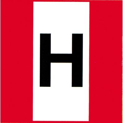 Hinweisschild - H - Gr. ca. 14 x 14 cm - 308533